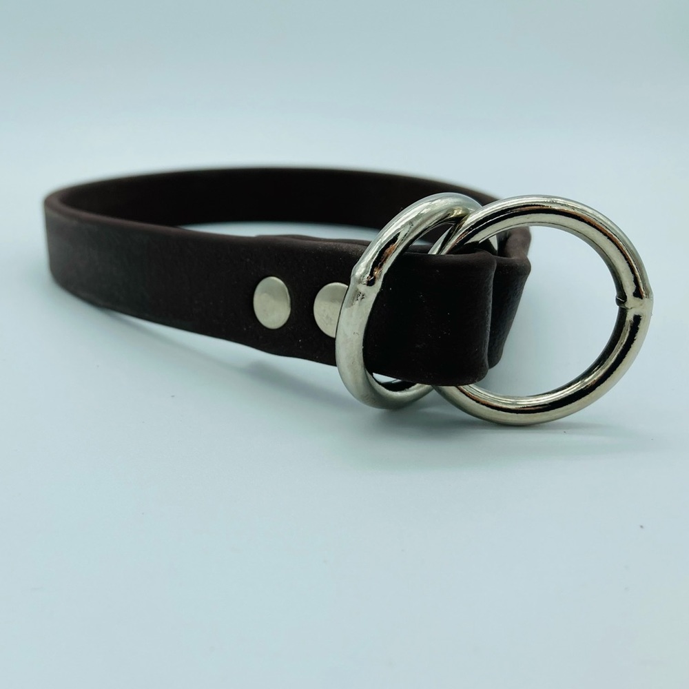 New dog collar BioThane dark brown walnut - Picture 5 of 7